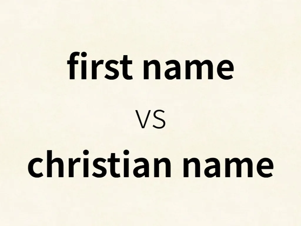 first name vs christian name